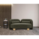  Manufacturer Color_Olive -- Daphne 64" Olive Boucle Fabric Upholstered Loveseat IMAGE 3