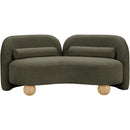  Manufacturer Color_Olive -- Daphne 64" Olive Boucle Fabric Upholstered Loveseat IMAGE 5