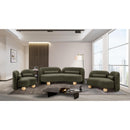 Meridian Daphne Olive Boucle Fabric Sofa IMAGE 15
