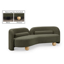  Manufacturer Color_Olive -- Daphne 89" Olive Boucle Fabric Upholstered Sofa IMAGE 1