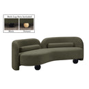  Manufacturer Color_Olive -- Daphne 89" Olive Boucle Fabric Upholstered Sofa IMAGE 2
