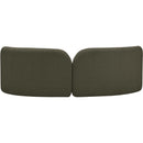 Meridian Daphne Olive Boucle Fabric Sofa IMAGE 7