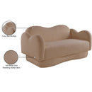  Manufacturer Color_Beige -- Meridian Bloom Stationary Fabric Loveseat IMAGE 15