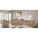 Meridian Bloom Beige Teddy Fabric Loveseat IMAGE 16