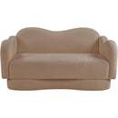  Manufacturer Color_Beige -- Meridian Bloom Stationary Fabric Loveseat IMAGE 3