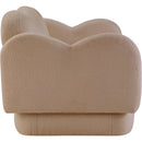  Manufacturer Color_Beige -- Meridian Bloom Stationary Fabric Loveseat IMAGE 4