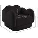  Manufacturer Color_Black -- Bloom Black Teddy Fabric Upholstered Chair IMAGE 12