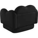 Meridian Bloom Black Teddy Fabric Chair IMAGE 8