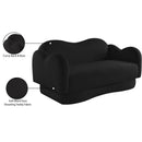  Manufacturer Color_Black -- Bloom 58" Black Teddy Fabric Upholstered Loveseat IMAGE 15