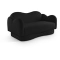  Manufacturer Color_Black -- Bloom 58" Black Teddy Fabric Upholstered Loveseat IMAGE 1