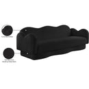  Manufacturer Color_Black -- Bloom 82" Black Teddy Fabric Upholstered Sofa IMAGE 17