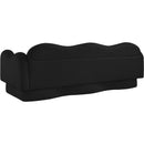Meridian Bloom Black Teddy Fabric Sofa IMAGE 8