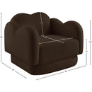  Manufacturer Color_Brown -- Bloom Brown Teddy Fabric Upholstered Chair IMAGE 12