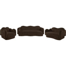 Meridian Bloom Brown Teddy Fabric Chair IMAGE 9