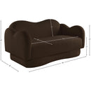  Manufacturer Color_Brown -- Bloom 58" Brown Teddy Fabric Upholstered Loveseat IMAGE 14