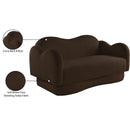  Manufacturer Color_Brown -- Bloom 58" Brown Teddy Fabric Upholstered Loveseat IMAGE 15