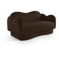  Manufacturer Color_Brown -- Bloom 58" Brown Teddy Fabric Upholstered Loveseat IMAGE 1