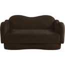  Manufacturer Color_Brown -- Bloom 58" Brown Teddy Fabric Upholstered Loveseat IMAGE 3