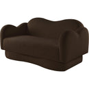  Manufacturer Color_Brown -- Bloom 58" Brown Teddy Fabric Upholstered Loveseat IMAGE 7
