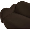 Meridian Bloom Brown Teddy Fabric Loveseat IMAGE 9