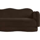 Meridian Bloom Brown Teddy Fabric Sofa IMAGE 12