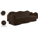  Manufacturer Color_Brown -- Bloom 82" Brown Teddy Fabric Upholstered Sofa IMAGE 17