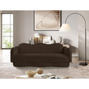 Meridian Bloom Brown Teddy Fabric Sofa IMAGE 2