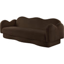 Meridian Bloom Brown Teddy Fabric Sofa IMAGE 7