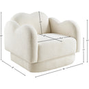  Manufacturer Color_Cream -- Bloom Cream Teddy Fabric Upholstered Chair IMAGE 12
