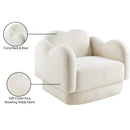  Manufacturer Color_Cream -- Bloom Cream Teddy Fabric Upholstered Chair IMAGE 13