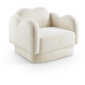  Manufacturer Color_Cream -- Bloom Cream Teddy Fabric Upholstered Chair IMAGE 1