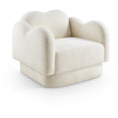  Manufacturer Color_Cream -- Bloom Cream Teddy Fabric Upholstered Chair IMAGE 1