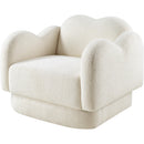  Manufacturer Color_Cream -- Bloom Cream Teddy Fabric Upholstered Chair IMAGE 7