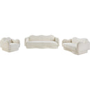 Meridian Bloom Cream Teddy Fabric Loveseat IMAGE 11