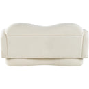 Meridian Bloom Cream Teddy Fabric Loveseat IMAGE 5