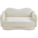  Manufacturer Color_Cream -- Bloom 58" Cream Teddy Fabric Upholstered Loveseat IMAGE 6