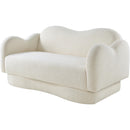  Manufacturer Color_Cream -- Bloom 58" Cream Teddy Fabric Upholstered Loveseat IMAGE 7