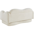  Manufacturer Color_Cream -- Bloom 58" Cream Teddy Fabric Upholstered Loveseat IMAGE 8