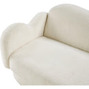  Manufacturer Color_Cream -- Bloom 58" Cream Teddy Fabric Upholstered Loveseat IMAGE 9