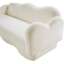  Manufacturer Color_Cream -- Bloom 82" Cream Teddy Fabric Upholstered Sofa IMAGE 10