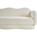  Manufacturer Color_Cream -- Bloom 82" Cream Teddy Fabric Upholstered Sofa IMAGE 12
