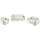 Meridian Bloom Cream Teddy Fabric Sofa IMAGE 14