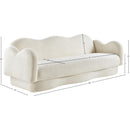  Manufacturer Color_Cream -- Bloom 82" Cream Teddy Fabric Upholstered Sofa IMAGE 16