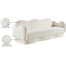  Manufacturer Color_Cream -- Bloom 82" Cream Teddy Fabric Upholstered Sofa IMAGE 17