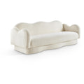  Manufacturer Color_Cream -- Bloom 82" Cream Teddy Fabric Upholstered Sofa IMAGE 1