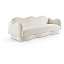  Manufacturer Color_Cream -- Bloom 82" Cream Teddy Fabric Upholstered Sofa IMAGE 1