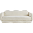  Manufacturer Color_Cream -- Bloom 82" Cream Teddy Fabric Upholstered Sofa IMAGE 3