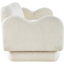  Manufacturer Color_Cream -- Bloom 82" Cream Teddy Fabric Upholstered Sofa IMAGE 4