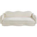  Manufacturer Color_Cream -- Bloom 82" Cream Teddy Fabric Upholstered Sofa IMAGE 6