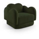 Meridian Bloom Green Teddy Fabric Chair IMAGE 1